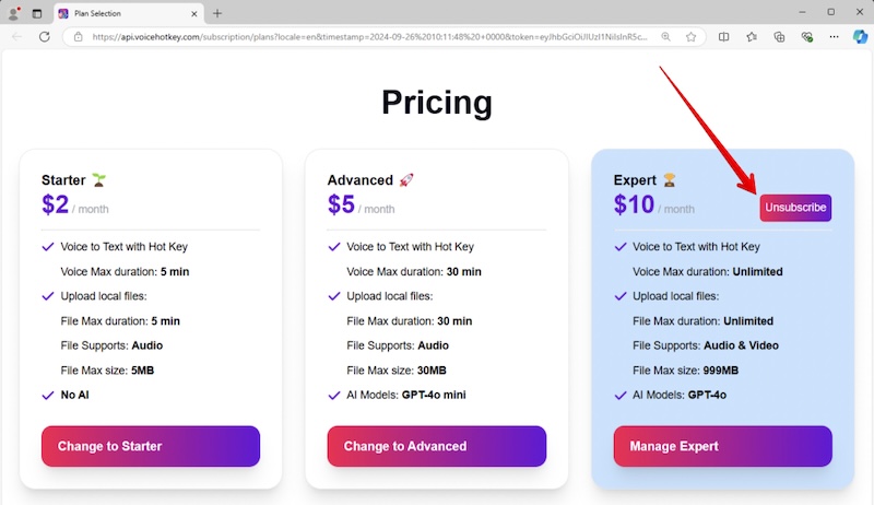 VoiceHotKey Cancelar plano